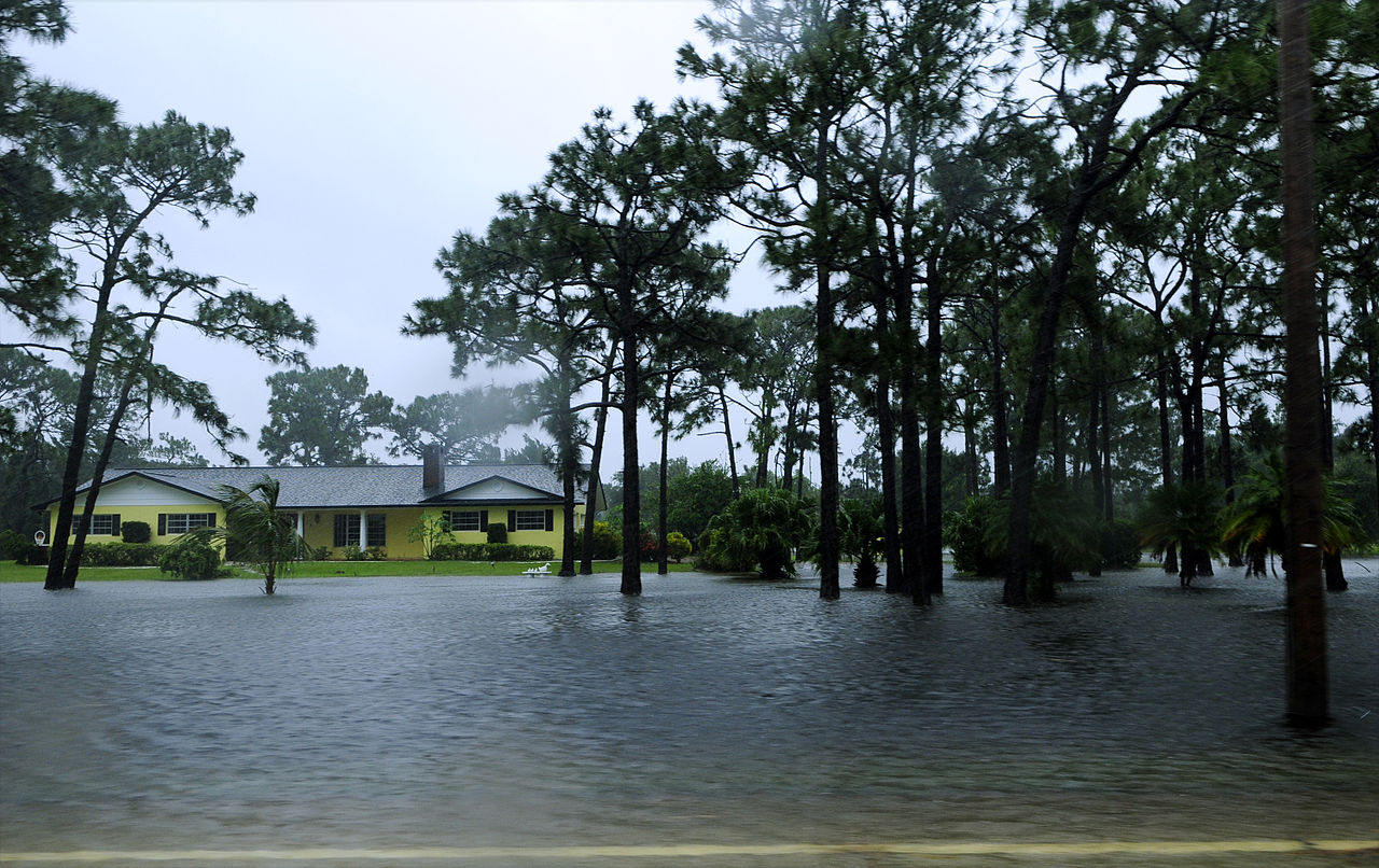 Central Florida home completely surrounded by floodwater during hurricane season